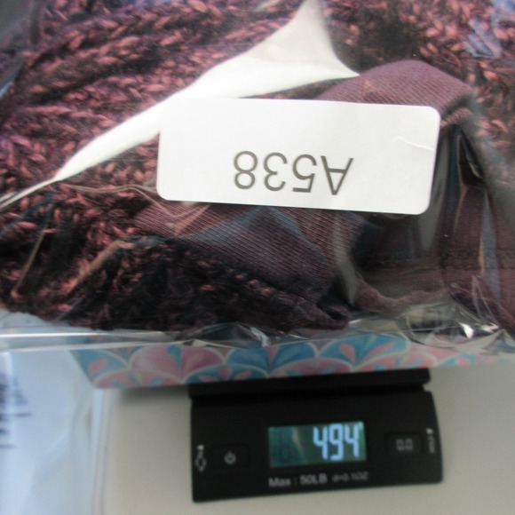 Prana Demure Cardigan Women M Purple LS Open Front Draped Knit Trim Boho 494 - Picture 13 of 13